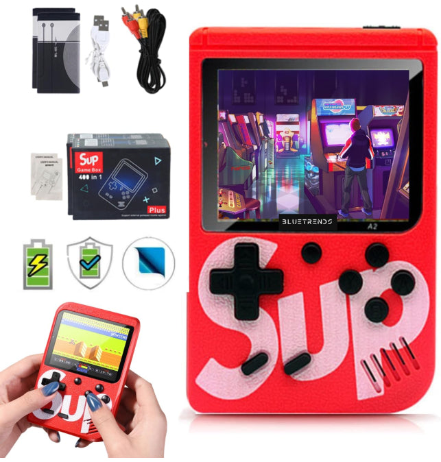 PixelBox™ – Mini Consola Retro 400 Juegos + Control Extra