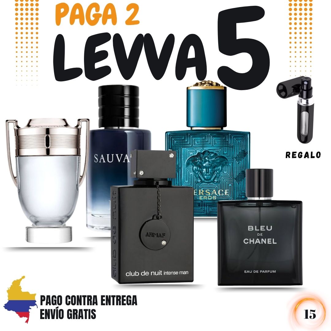 💥 PACK DE LUJO 5x1 – Los Perfumes Más Deseados + 1 Regalo Exclusivo