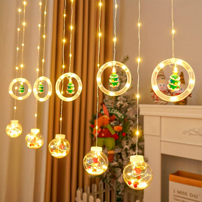 NavidLuz™ – Cortina Intercalada de Navidad 3 Metros