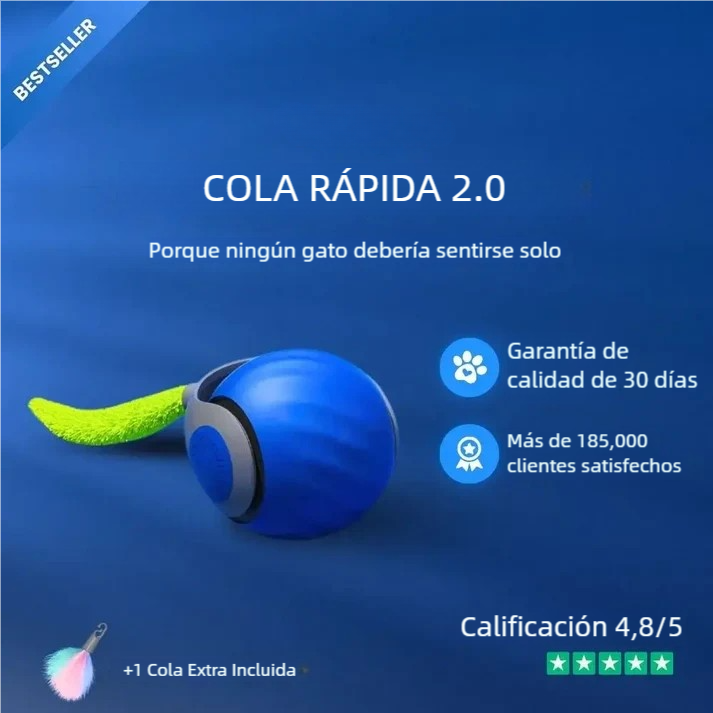 TailPlay™ 2.0 – Pelota Inteligente Con Cola Para Gatos