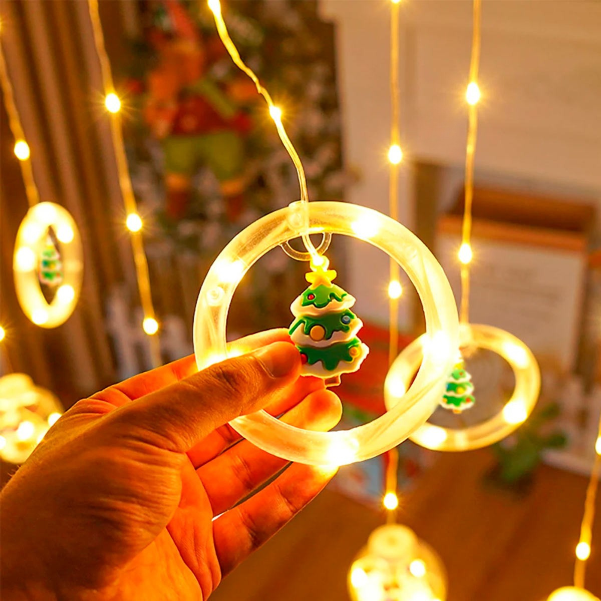 NavidLuz™ – Cortina Intercalada de Navidad 3 Metros