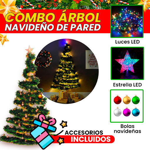 DecoFácil™ 🎅COMBO ÁRBOL NAVIDEÑO DE PARED🎄¡TE OBSEQUIAMOS LA DECORACIÓN COMPLETA!🎁 - [PROMOCIÓN DISPONIBLE SOLO HOY]