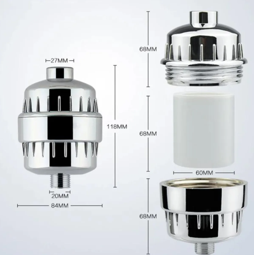 BioShower™ + Elimina cloro y metales pesados