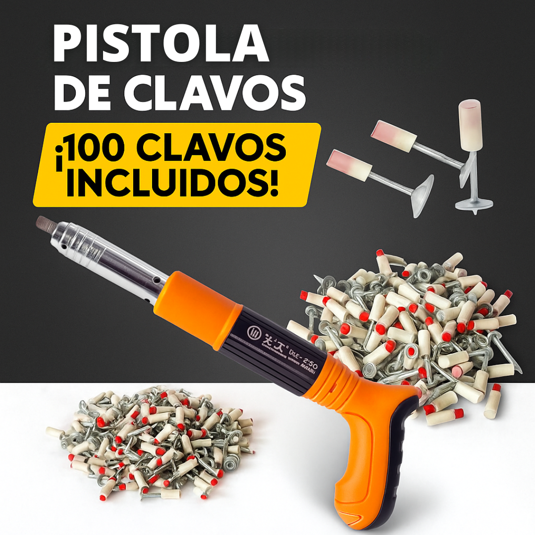 ClavoForce™ – Pistola de Clavos + 100 Unidades Incluidas - [PROMOCIÓN DISPONIBLE SOLO HOY]