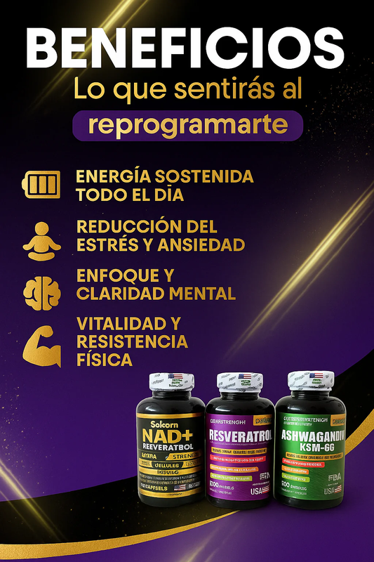 COMBO Nad + Ashwagandha + Resveratrol