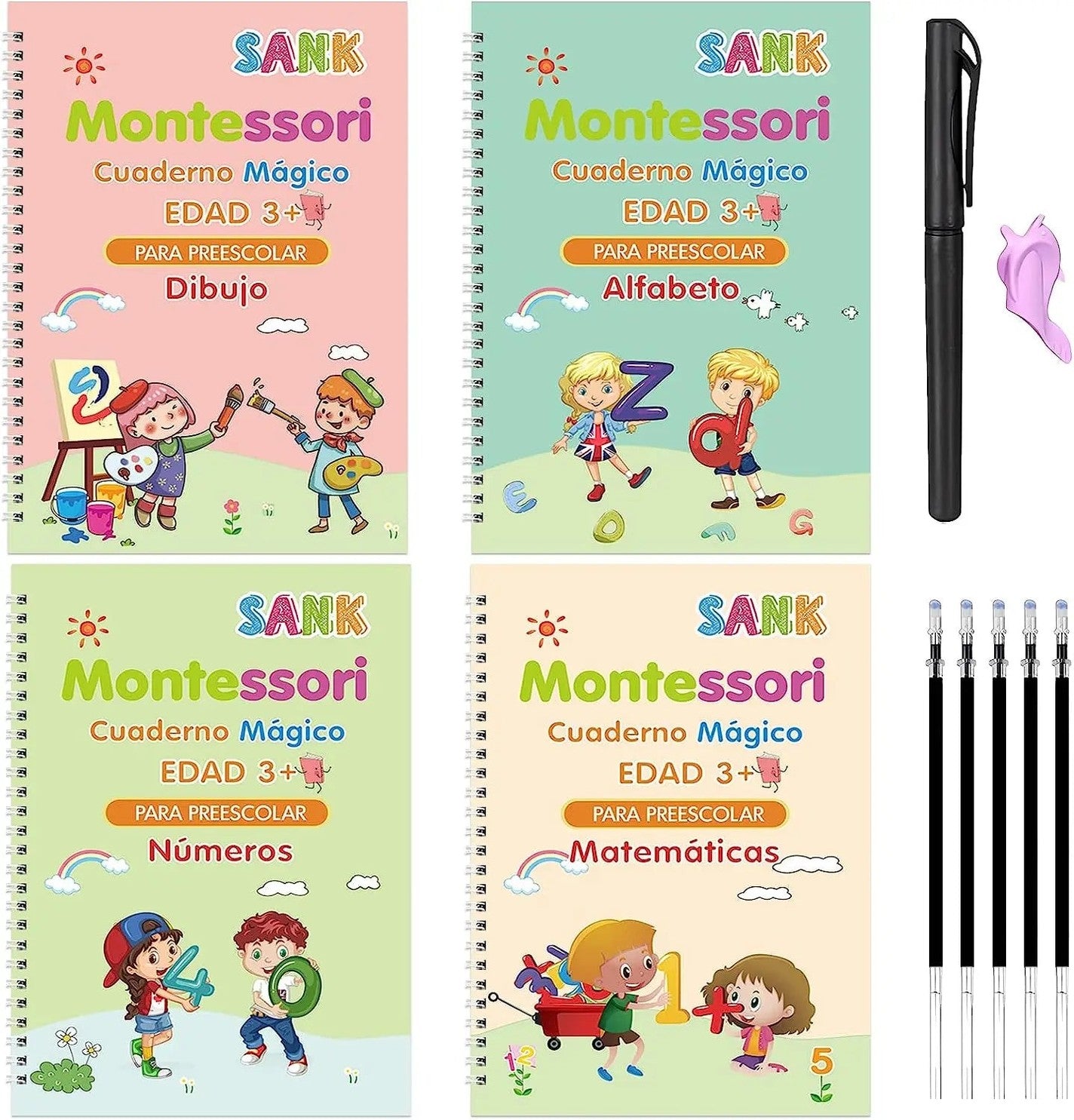 KIT DE 4 CUADERNOS REUTILIZABLES - 2