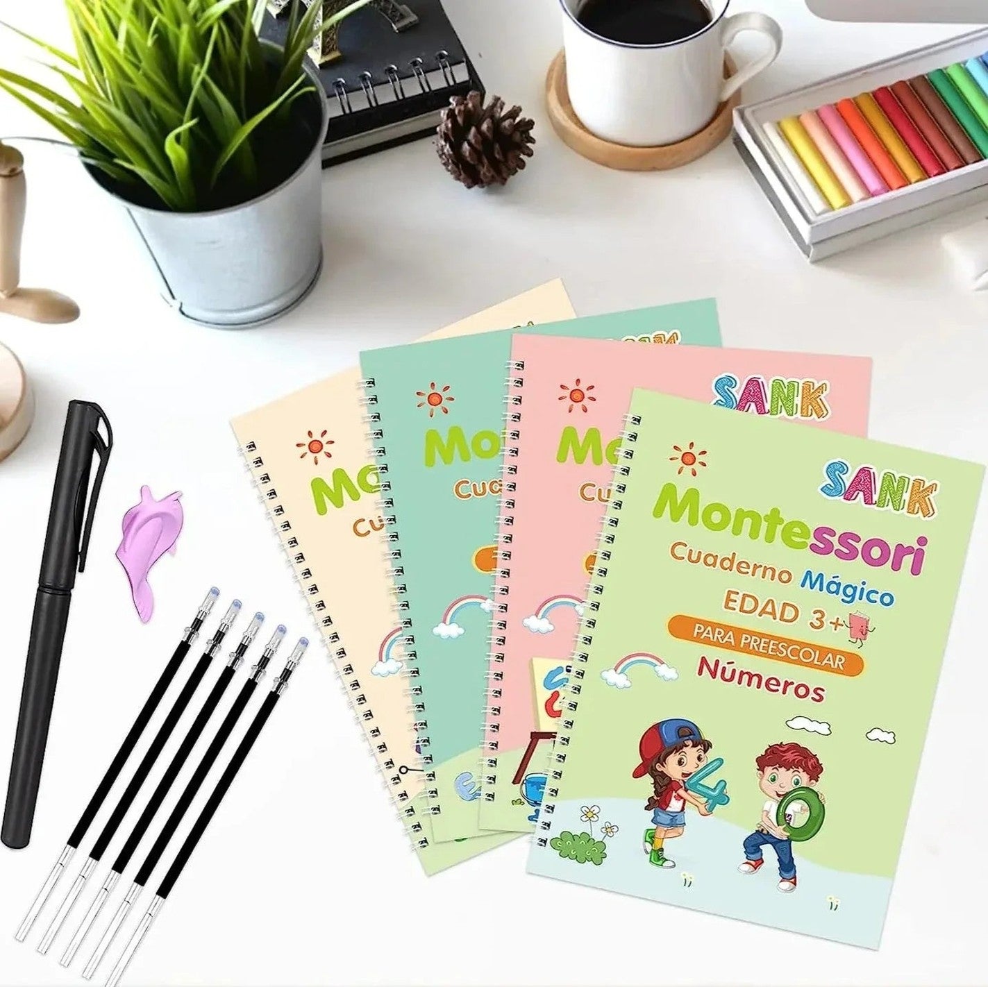 KIT DE 4 CUADERNOS REUTILIZABLES - 4