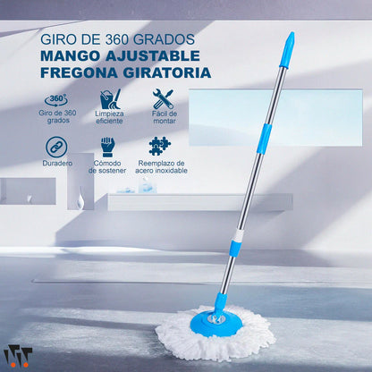 TrapPro 360° (2 Mopas + Balde Escurridor)